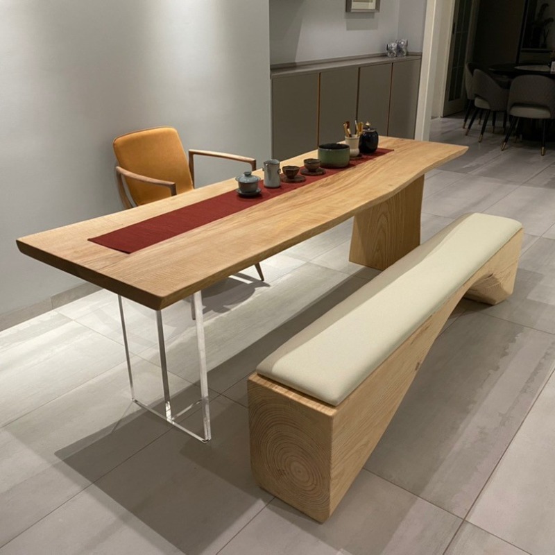 Office Furniture Desk - Mesa Flutuante Nórdica de Madeira Maciça