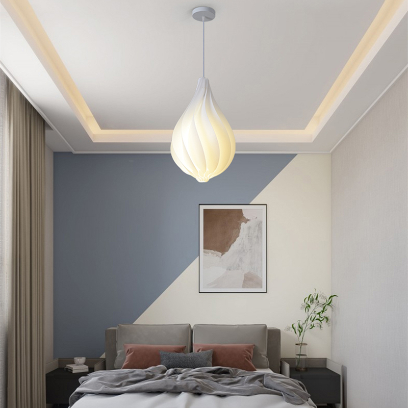 Office Furniture And Fixtures - Nordic led branco pvc onda pingente