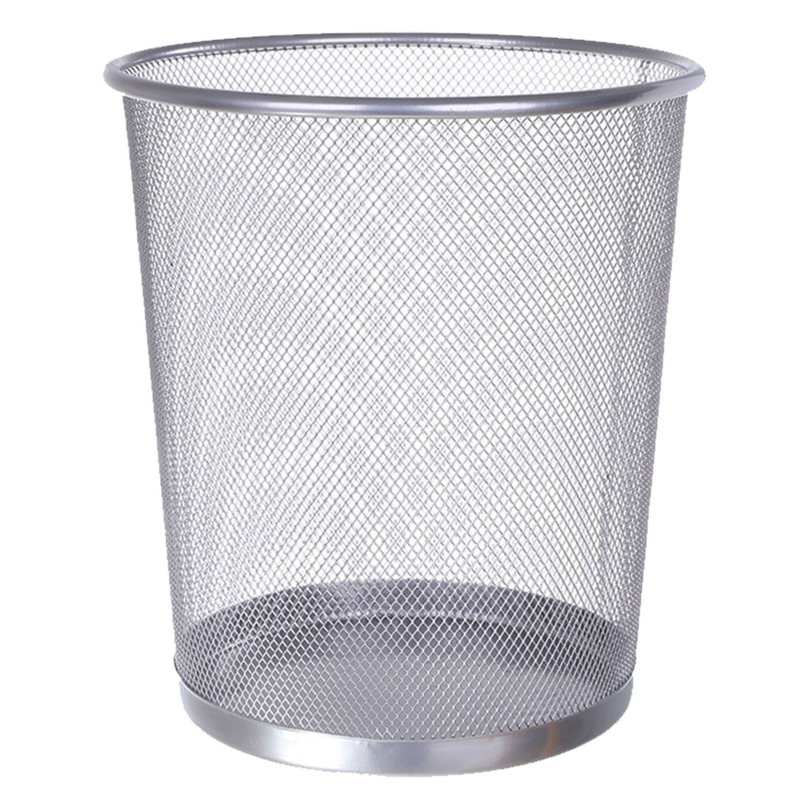 Paper Basket Mesh - Lixeira de Ferro com Tampa Aberta,