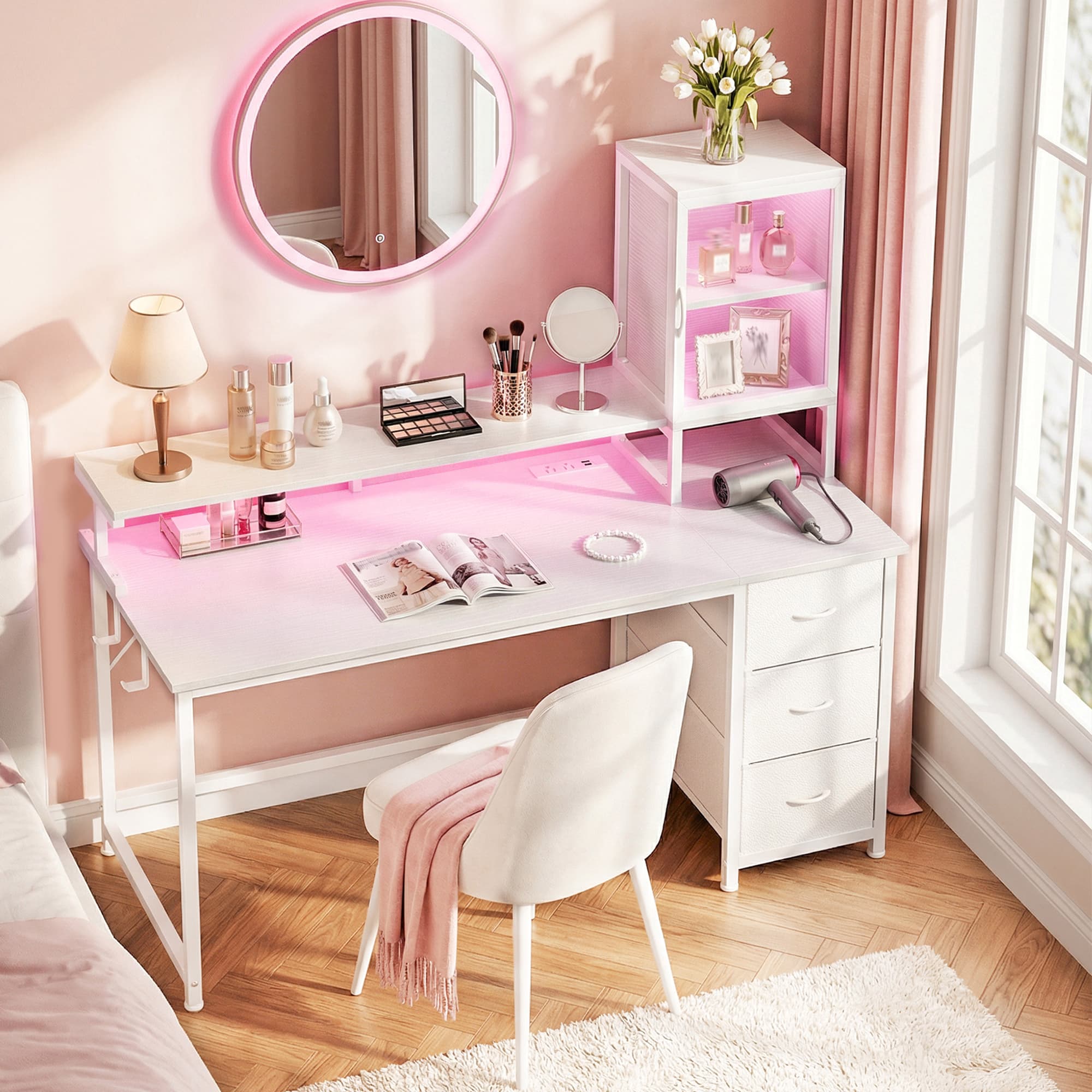 Office Furniture Outlet - Mesa Multifuncional Moderna para Jogos, Computador,