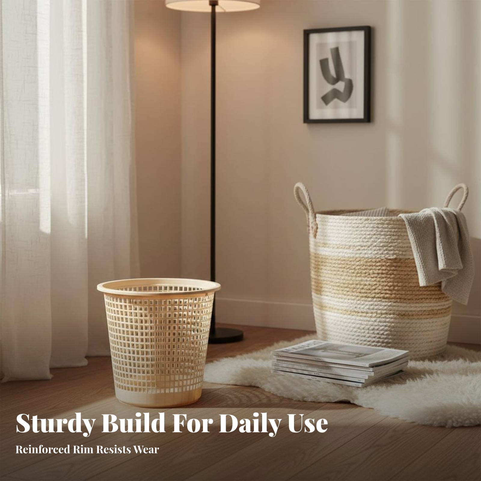 Paper Basket Mesh - Cesto de Lixo Vazado com Tampa