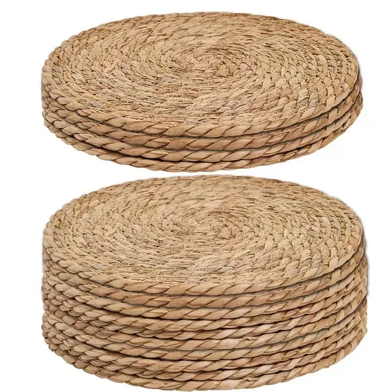 Conference Table Round - Placemats de vime tecidos à mão