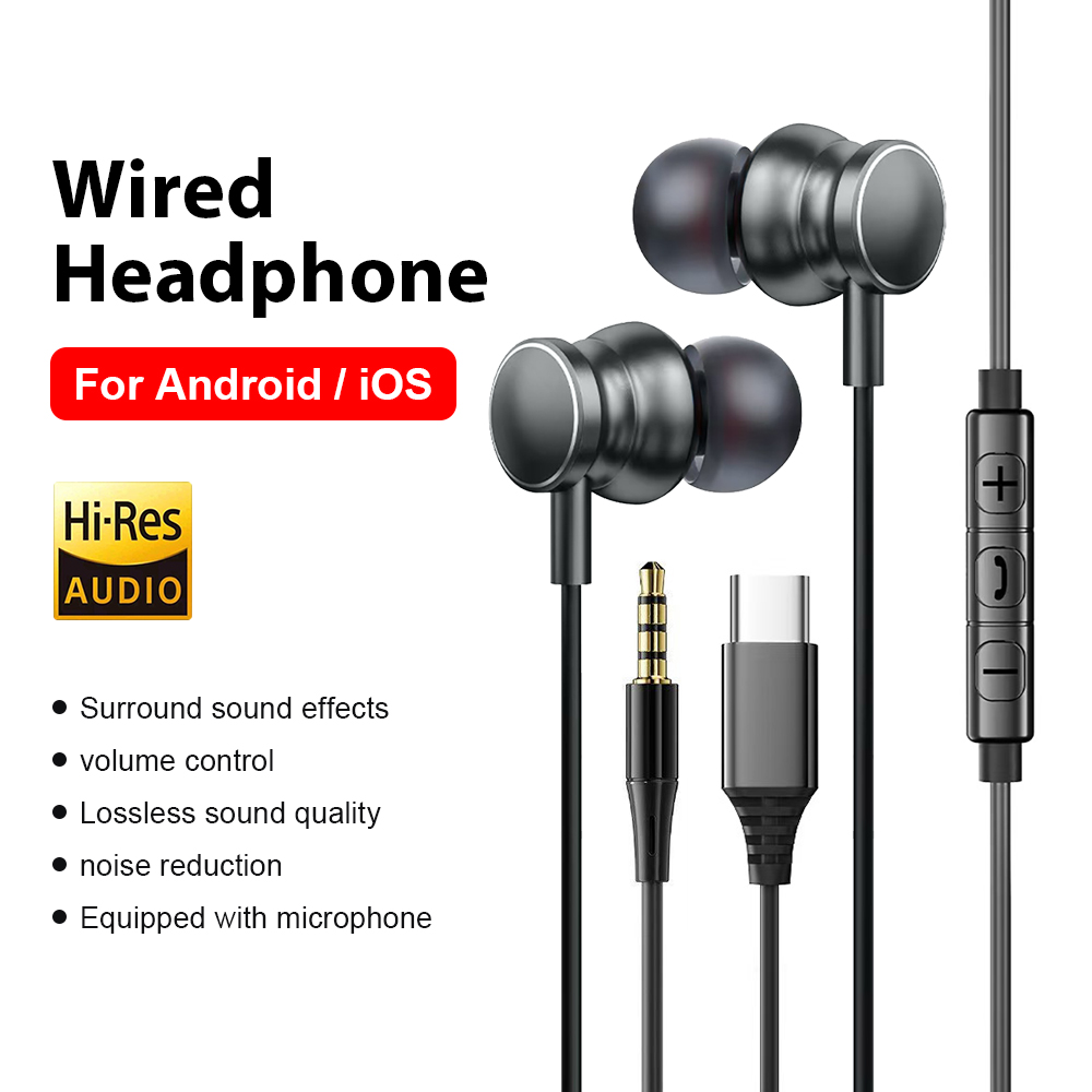 Telephone Headset Office - Tipo c com fio fones de