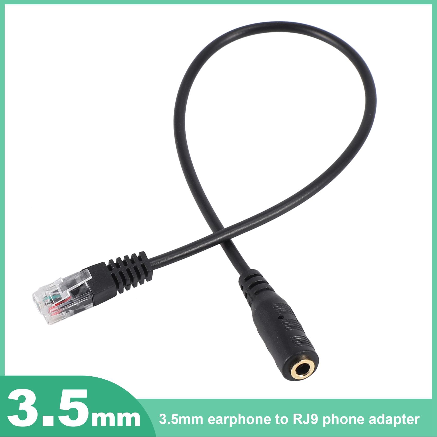 Dec.-3.5mm Plug Jack para RJ9  - Telephone Headset Office avaliação e preço
