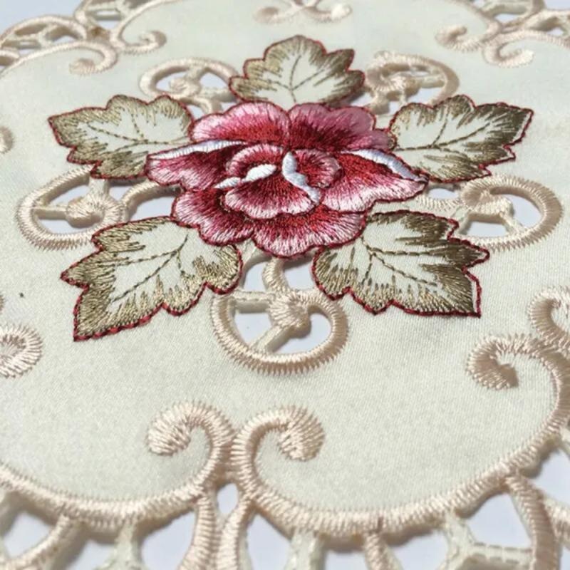 4 pçs redondo bordado flor mes - Conference Table Round avaliação e preço