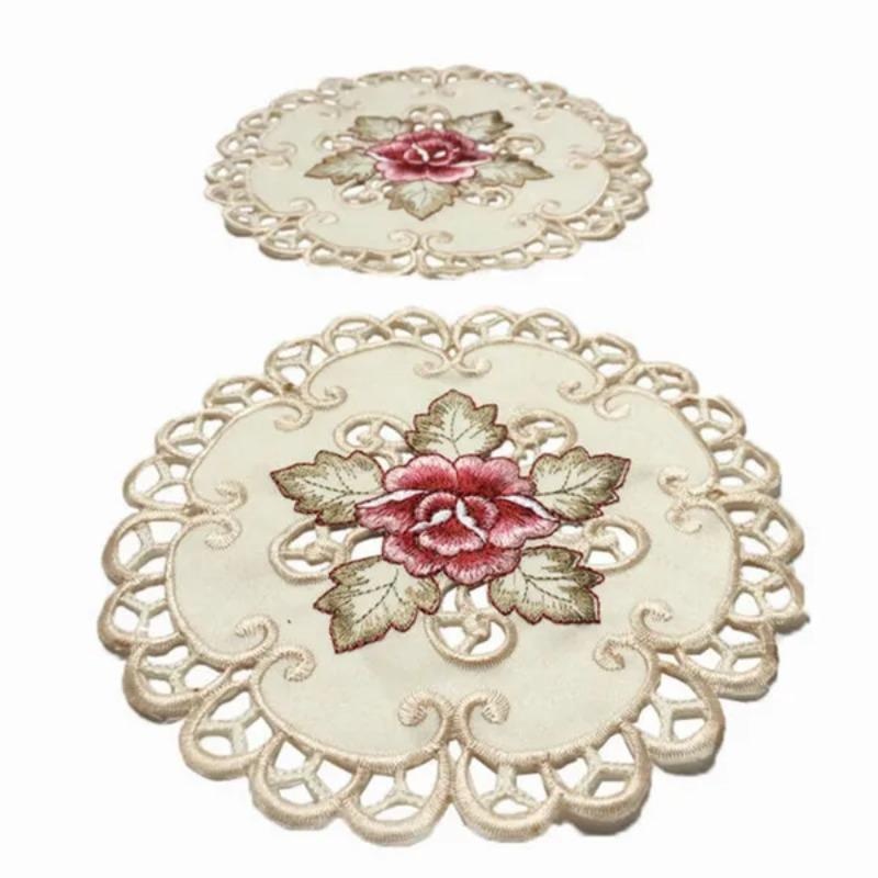4 pçs redondo bordado flor mes - Conference Table Round avaliação e preço