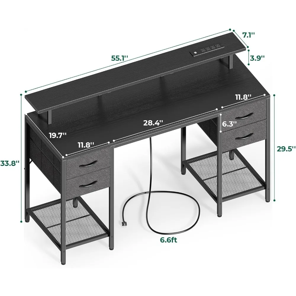 Mesa de computador de 55 poleg - Office Furniture Outlet avaliação e preço