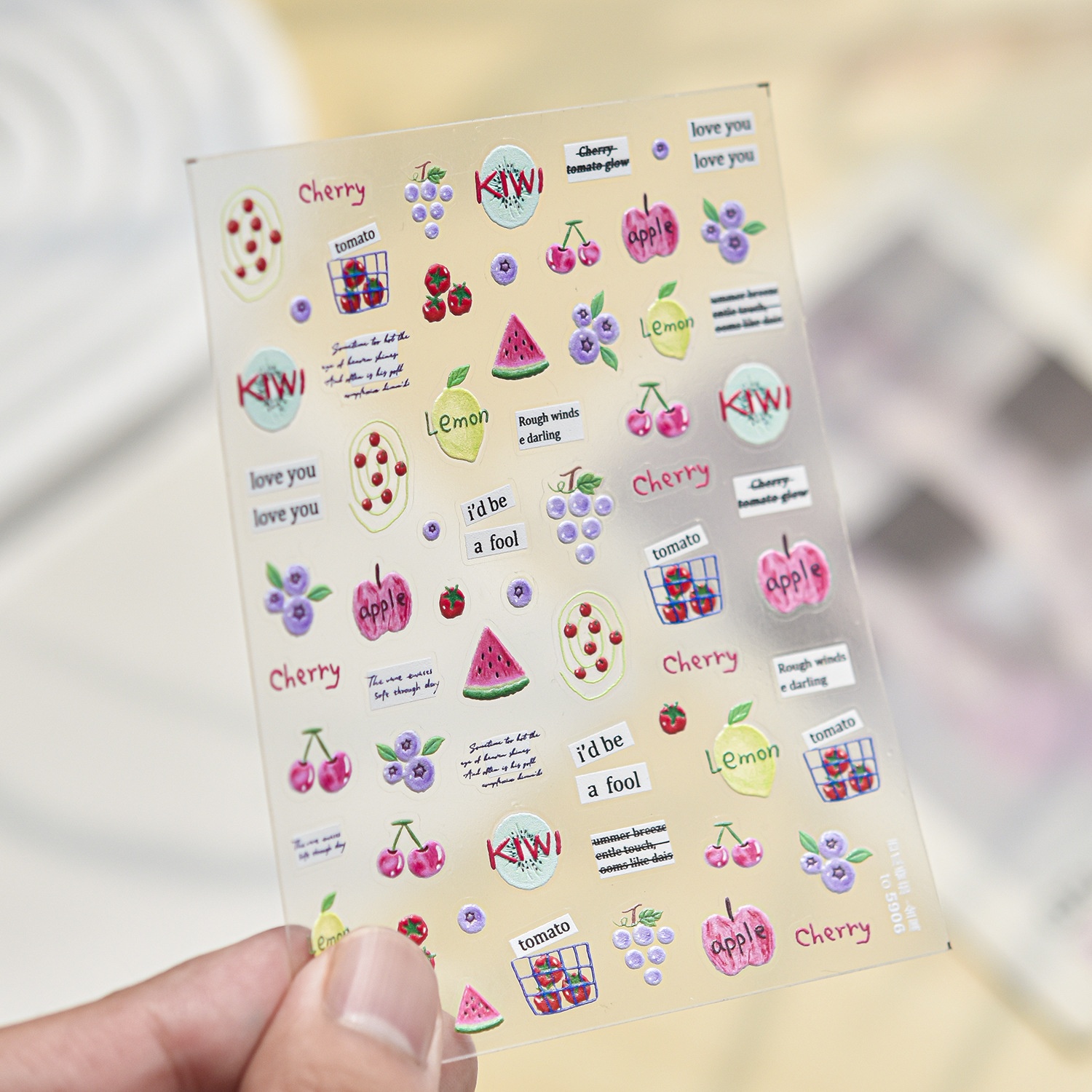 Adesivos de Unha 5D de Frutas  - Paper Basket Mesh avaliação e preço
