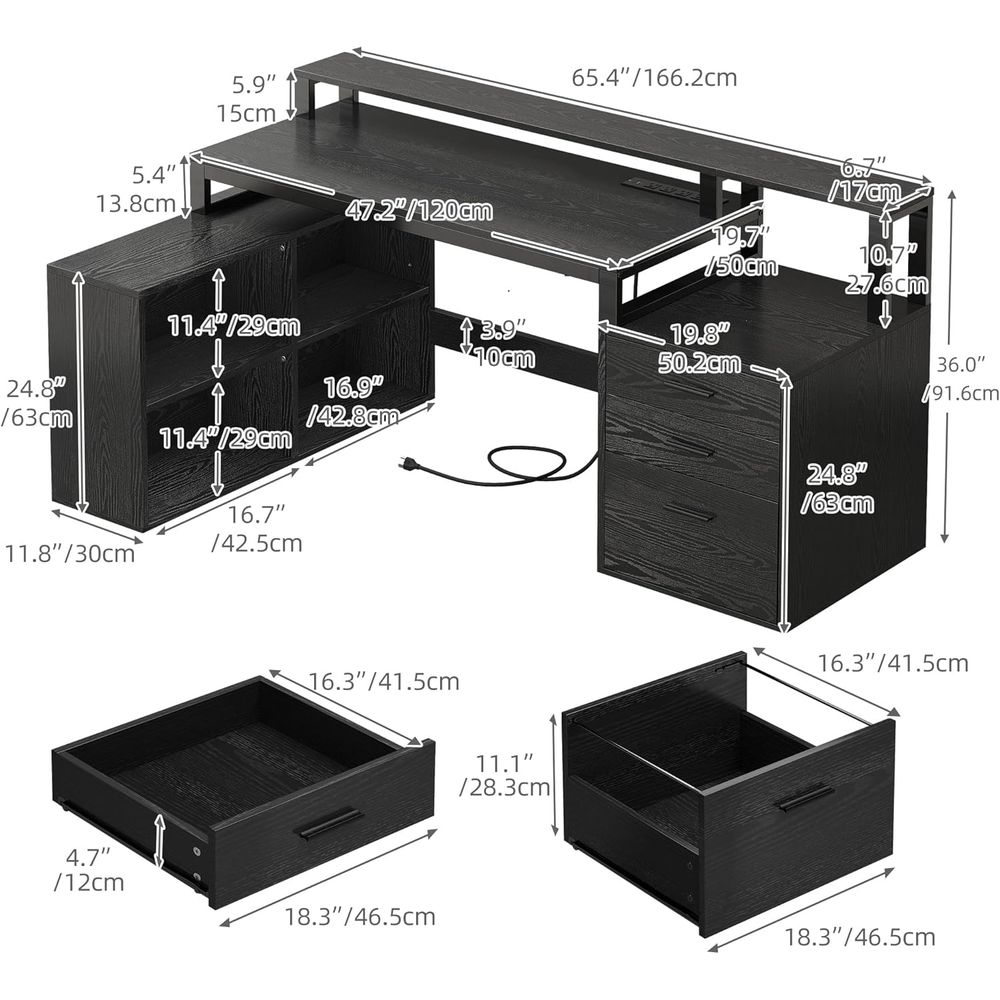 Mesa de escritório em forma de - Office Furniture Outlet avaliação e preço