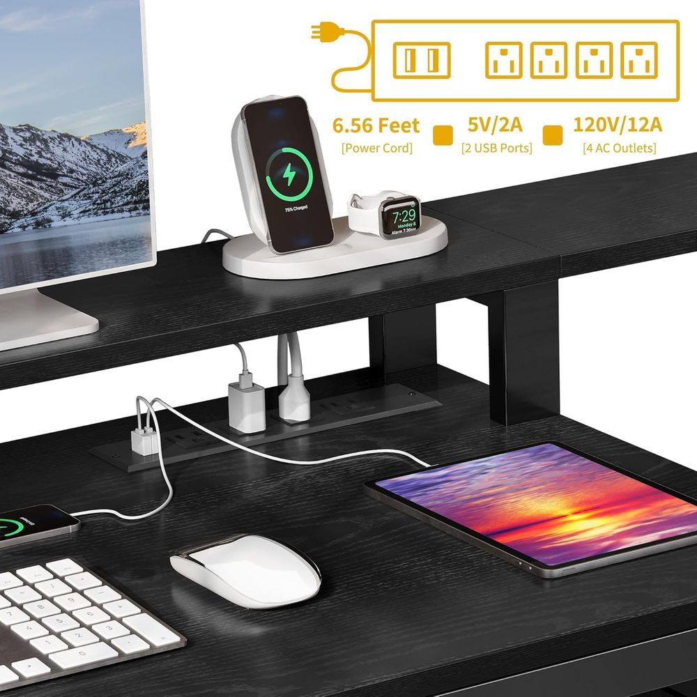 Mesa de escritório em forma de - Office Furniture Outlet avaliação e preço