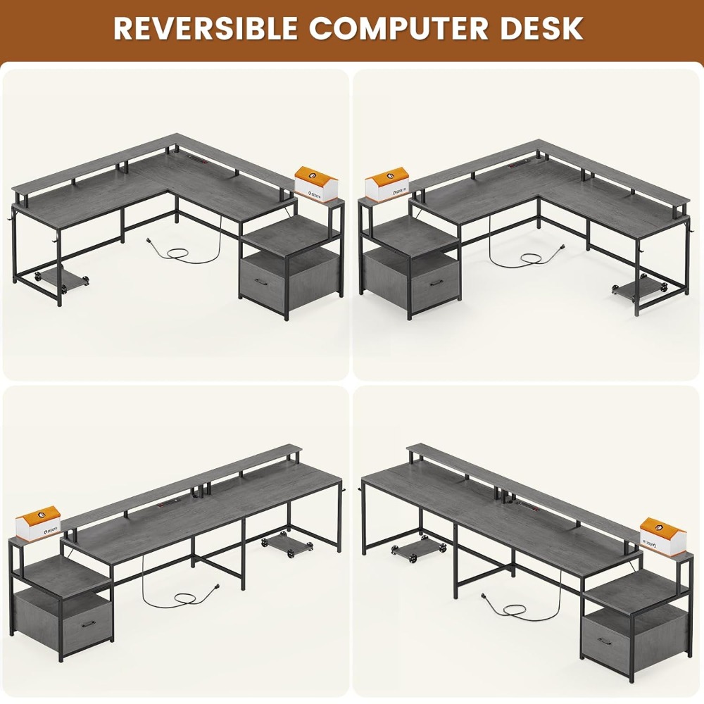 Mesa em forma de L, mesa de es - Office Furniture Outlet avaliação e preço