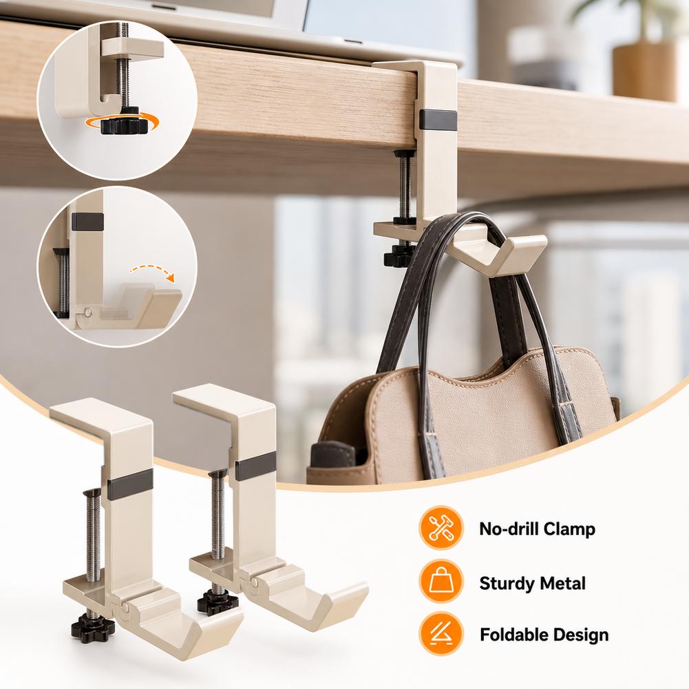 Gancho de Mesa Dobrável Sem Fu - Telephone Headset Office avaliação e preço