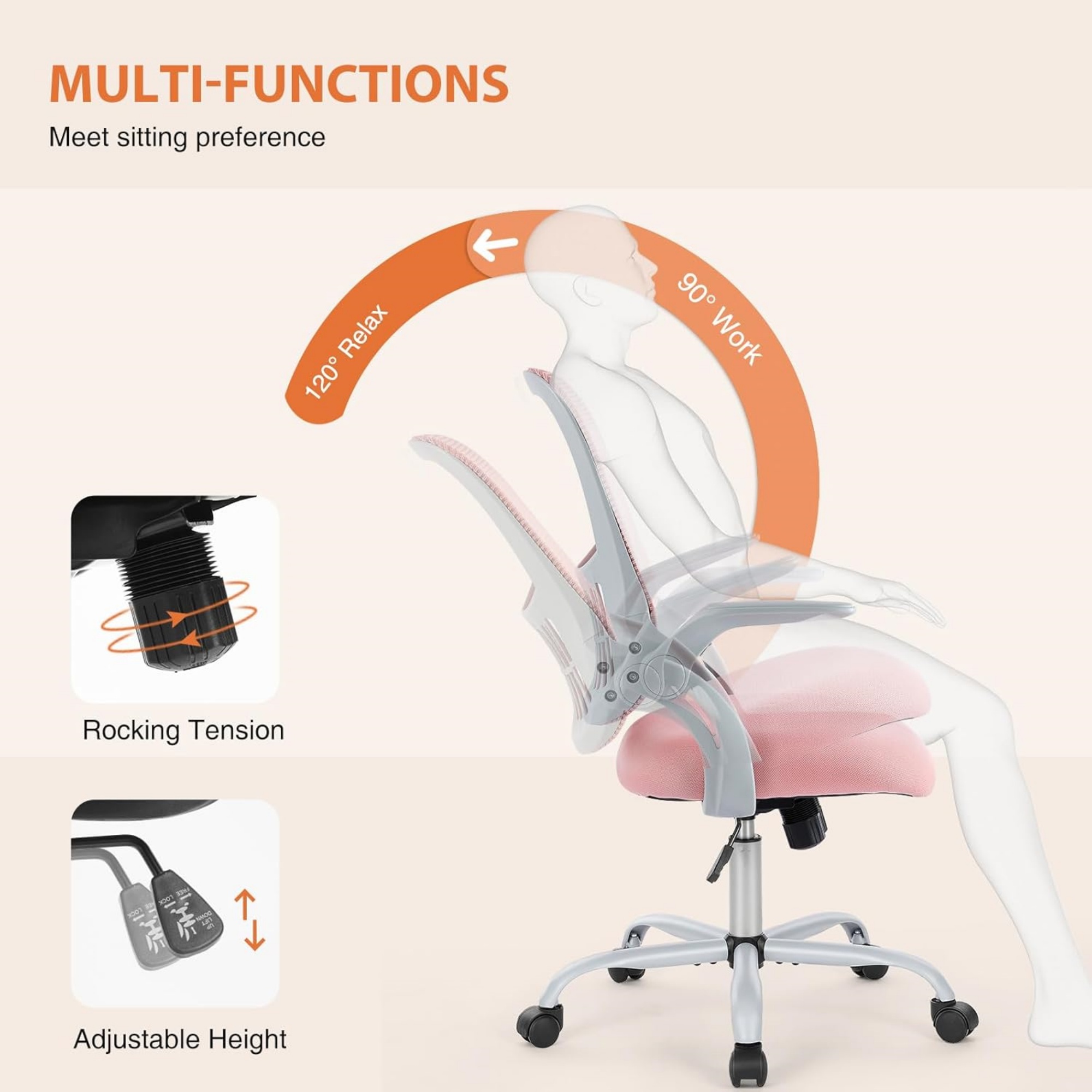 Cadeira de Escritório Ergonômi - Task Chair Mid Back avaliação e preço
