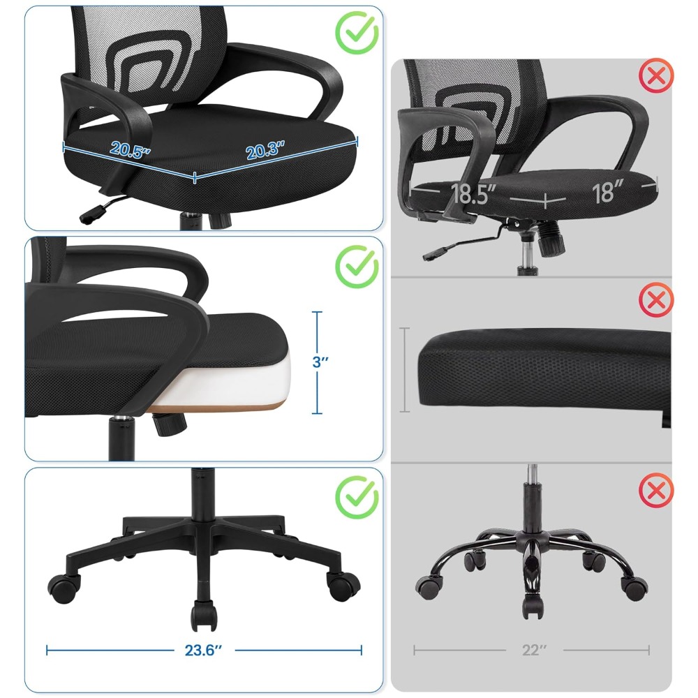 Cadeira de Escritório Ergonômi - Task Chair Mid Back avaliação e preço