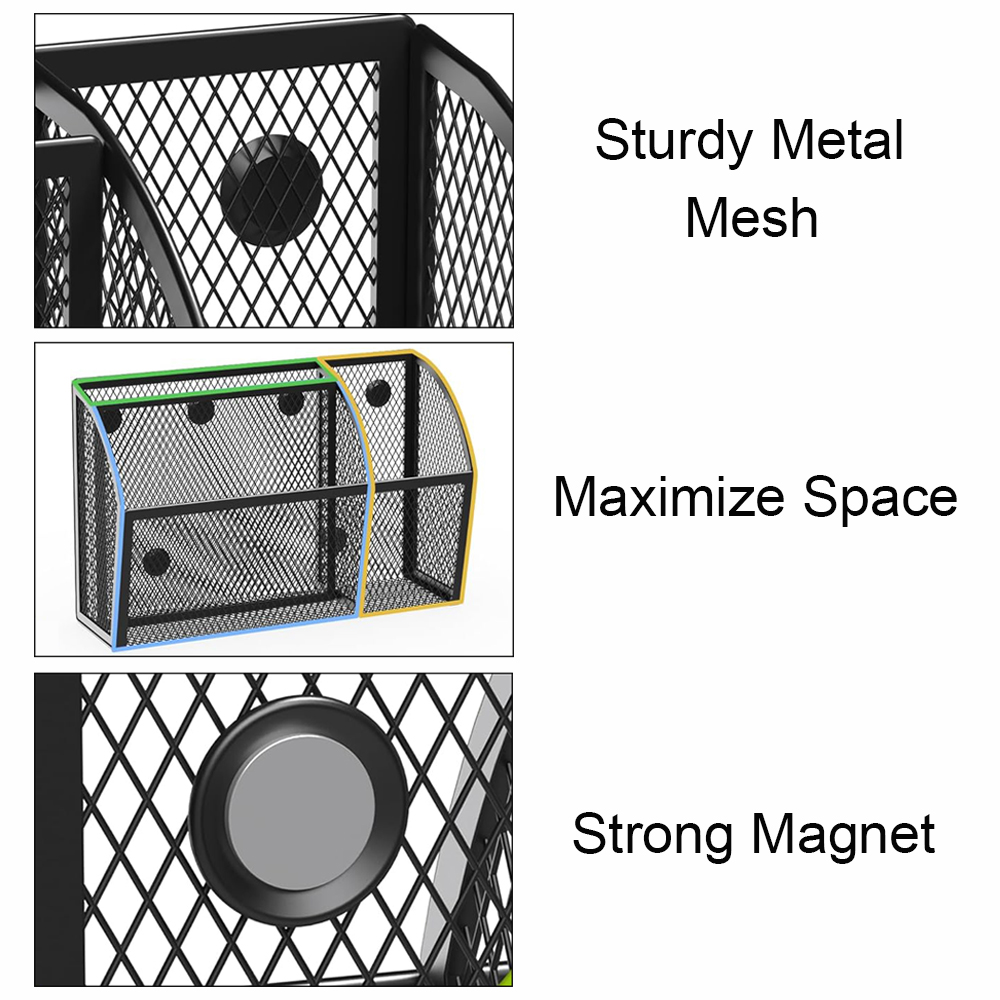 Cesta de malha magnética com 3 - Paper Basket Mesh avaliação e preço